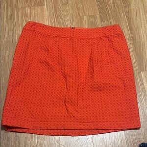 Coldwater Creek Vibrant Orange Mini Skirt size 16 lined.